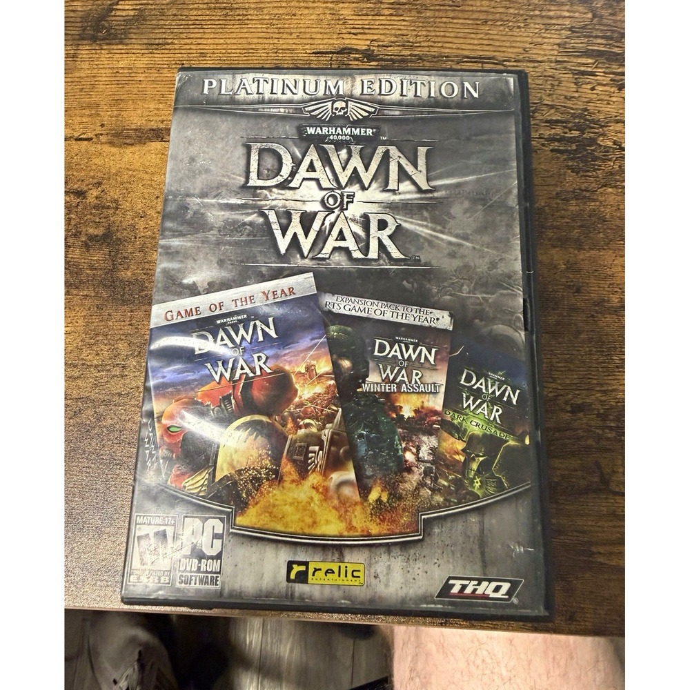 Warhammer 40k Dawn of War Platinum Edition Case PC Game Lot Poseidon Zeus THQ